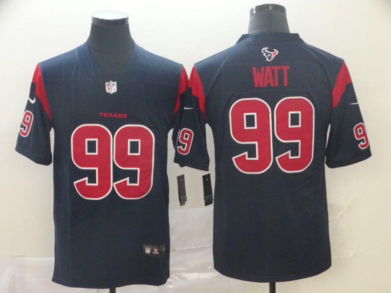 Men Houston Texans 99 Watt Blue Nike Vapor Untouchable Limited Player NFL Jerseys